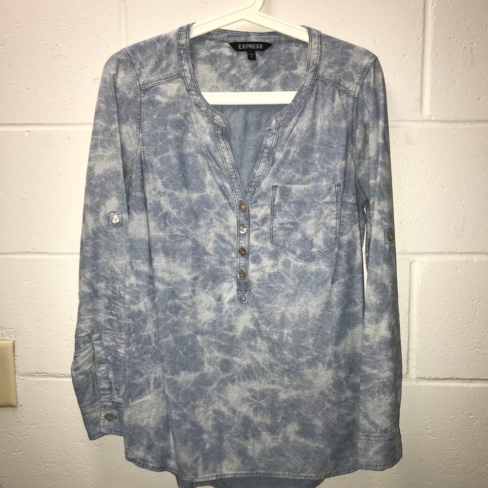 light wash denim top
